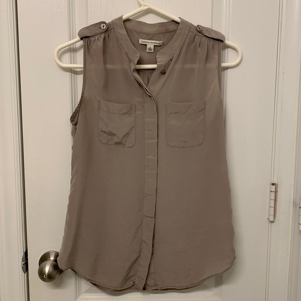 Sheer Banana Republic Sleeveless Blouse